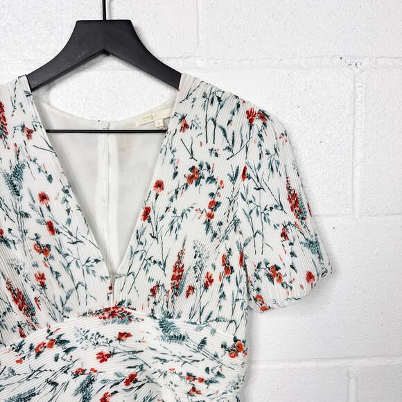 Maje Floral Mini Dress - White and Red - Picture 9 of 12